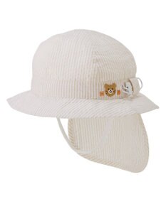 MIKI HOUSE HOT BISCUITS 【44-54cm】サッカー素材 ストライプ柄クロッシェ(帽子)