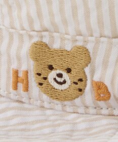 MIKI HOUSE HOT BISCUITS 【44-54cm】サッカー素材 ストライプ柄クロッシェ(帽子)