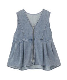 Green Parks デニムペプラムジレ