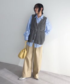 Green Parks デニムペプラムジレ