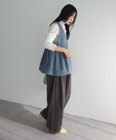 Green Parks デニムペプラムジレ