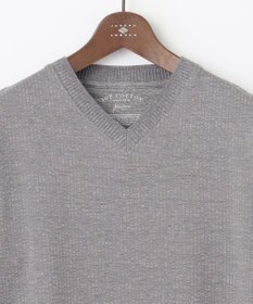 JOSEPH ABBOUD 【キングサイズ・オーガニックコットン使用】JOE COTTONサッカーVネック Tシャツ