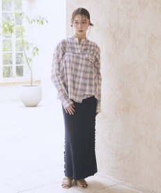 earth music&ecology サイドメローリブニットスカート