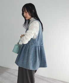 Green Parks デニムペプラムジレ