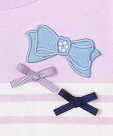 組曲 KIDS 【110-140㎝】 リボンボーダー Tシャツ