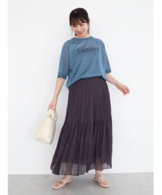 Green Parks シアープリーツボリュームスカート
