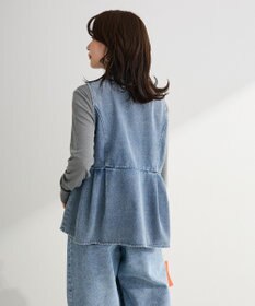 Green Parks デニムペプラムジレ