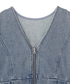 Green Parks デニムペプラムジレ