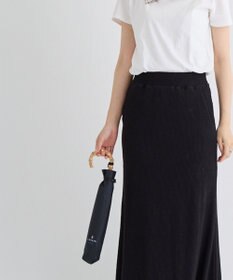 MOONBAT 【WEB限定】LANVIN en Bleu 晴雨兼用 折りたたみ傘 長傘(2WAY) プレーン×ロゴ刺繍 一級遮光 遮熱 UV