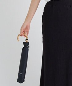 MOONBAT 【WEB限定】LANVIN en Bleu 晴雨兼用 折りたたみ傘 長傘(2WAY) プレーン×ロゴ刺繍 一級遮光 遮熱 UV