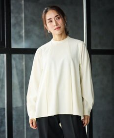 #Newans 〈亀恭子さんコラボ〉パネルタックAラインブラウス