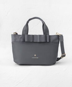 TOCCA 【大人百花掲載】RIBBON BRICK TOTE M トートバッグ M [新色]ライトグレー系