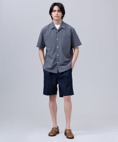 J.PRESS MEN 【J.PRESS ORIGINALS】【UNISEX】Toropical Open Half Sleeve Shirt / Baggy-Fit