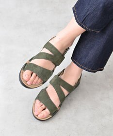 Pointer 本革 甲幅調整 マジックテープ付きサンダル