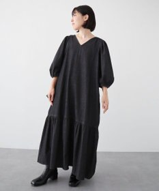 Green Parks ・ＳＵＧＡＲ　ＳＰＯＯＮ　デニムＶネックワンピース