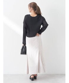 earth music&ecology ＳＥＴ２点クレープリボンブラウス＋インナー