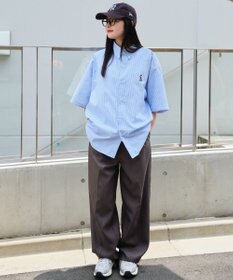 WEGO 【ユニセックス着用ITEM/MLサイズ展開】オックスフォードワンポイントシャツ（SS）