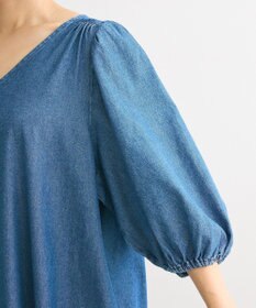 Green Parks ・ＳＵＧＡＲ　ＳＰＯＯＮ　デニムＶネックワンピース