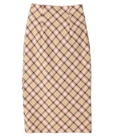 earth music&ecology チェック柄ナロースカート