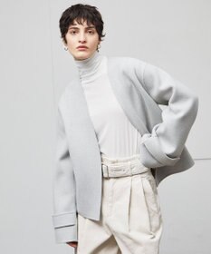 BEIGE， GRASSE / リバーウールクロップドコート