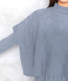 Tiaclasse 【2点セット】ケーブルトップス＆ニットワンピースセット