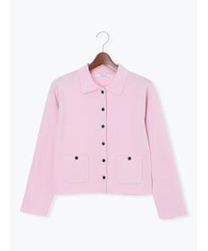 Te chichi 総針衿付きジャケットカーディガン