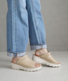 Pointer 本革 超軽量厚底サボサンダル