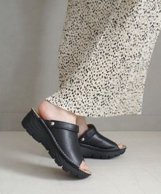 Pointer 本革 超軽量厚底サボサンダル