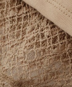 earth music&ecology レースレイヤードドレーププルオーバー