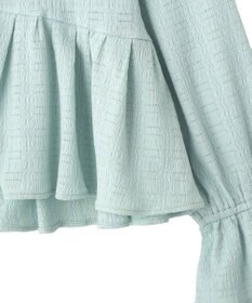 earth music&ecology 【予約】ラッフルカラーカットブラウス