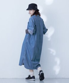 J.PRESS YORK STREET 【WOMEN】デニムロングシャツ ワンピース