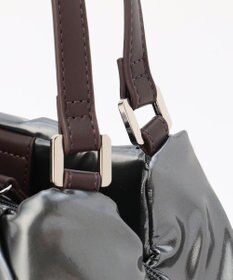 LA BAGAGERIE ソフトエナメル2WAYハンドバッグ Mサイズ