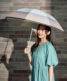 MOONBAT 断熱パラソル 二階建て 晴雨兼用 テクスチャー3ボーダー 日傘 遮熱 遮光 UV