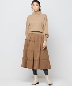 組曲 L 【2WAY・WEB限定】ウールカシミヤミックス ハイネックニット