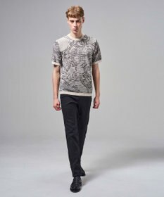 JOSEPH HOMME オリエンタルブラインドジャガード　クルーネック半袖ニットTEE