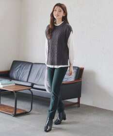 Tiaclasse 【2点セット】ニットベスト＋起毛シャツ