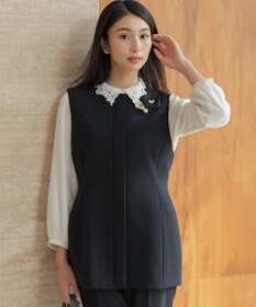 組曲 L 【KUMIKYOKU NAVY】コンフォータブルドレープ ジレ