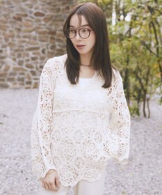 earth music&ecology クロシェ風プルオーバー