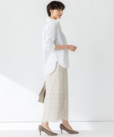 23区 【洗える】ジオメトリックレース Iライン スカート