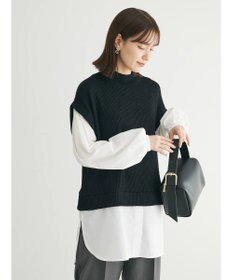 Green Parks ニットソードッキングチュニック