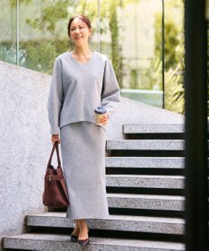 #Newans 【洗濯機可能/セットアップ】コクーンシルエットエアリープルオーバー