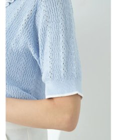 earth music&ecology フリルニットポロ