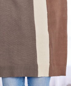 Tiaclasse 【洗える】配色ニットチュニック