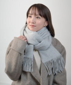 MOONBAT プラスムーンバット (+moonbat) カシミヤ100％無地ストール 洗える 190㎝×50㎝