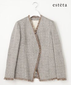 エステータ】リネンミックスツイード ジャケット / 23区 S