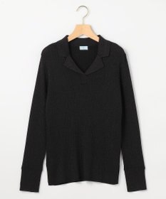 組曲 ラメリブポロ襟 ニット