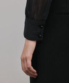 GRACE CONTINENTAL ストライプボウブラウス