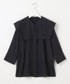 自由区 S 【2WAY・洗える】コードエンブロイダリー襟付き ブラウス