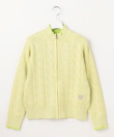 23区GOLF 【WOMEN】ラメケーブルジップアップカーディガン　防風裏地付き