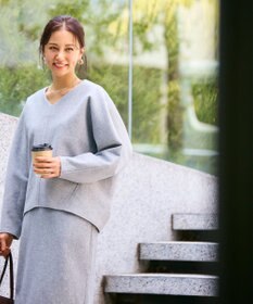 #Newans 【洗濯機可能/セットアップ】コクーンシルエットエアリープルオーバー